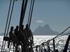 Die Silhouette von Bora Bora ...